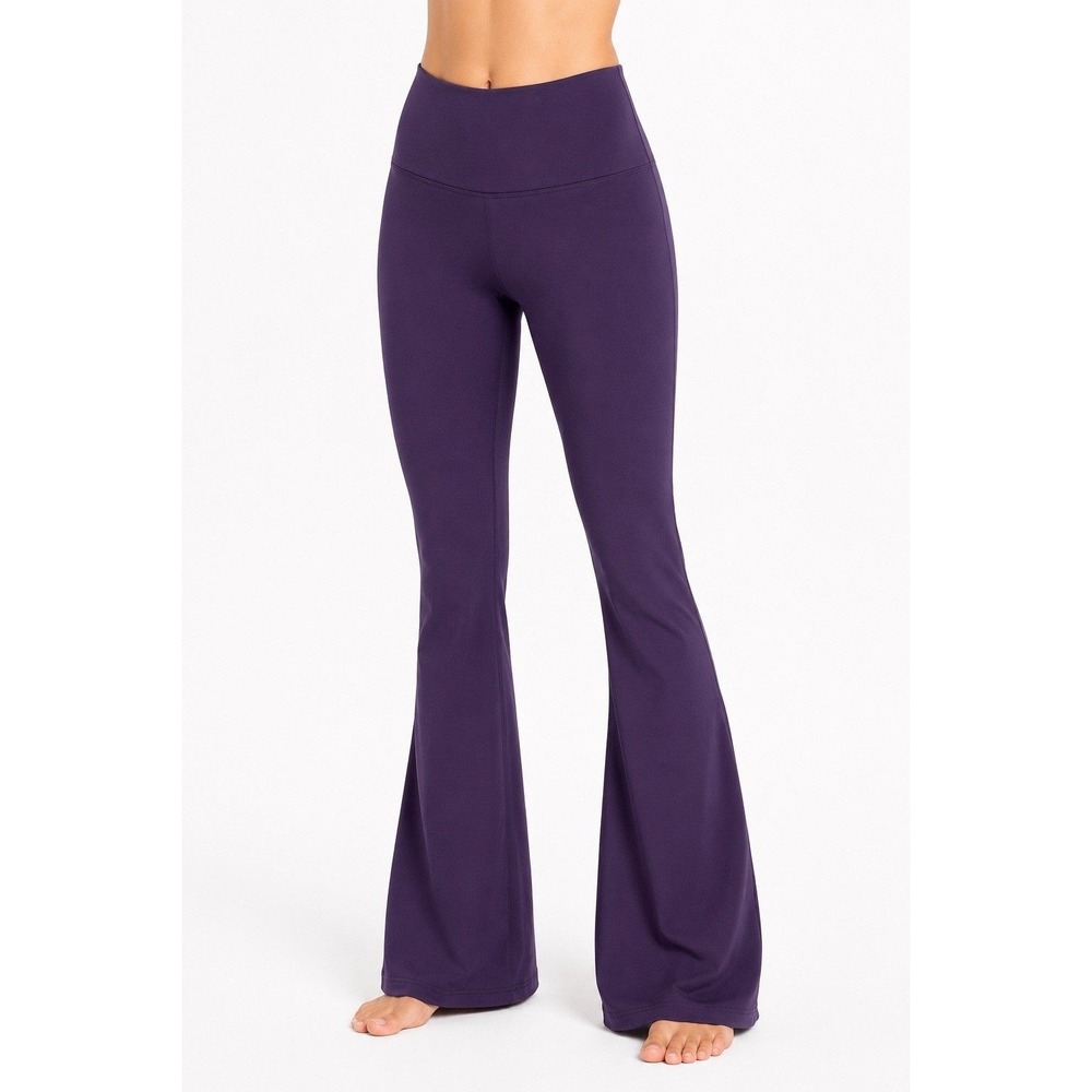 Spanx Booty Boost Yoga Pants Purple High Waisted Flare Leggings XL 50915R